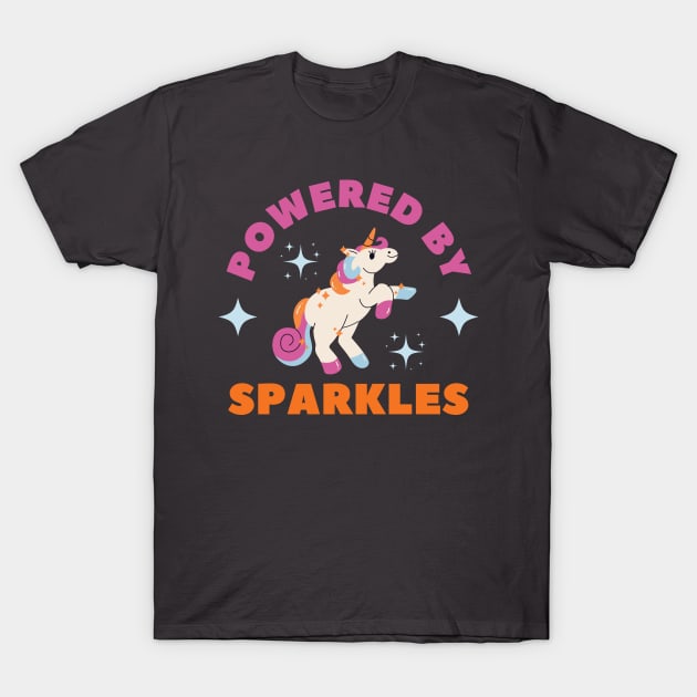 Powered By Sparkles T-Shirt by Creativity Haven